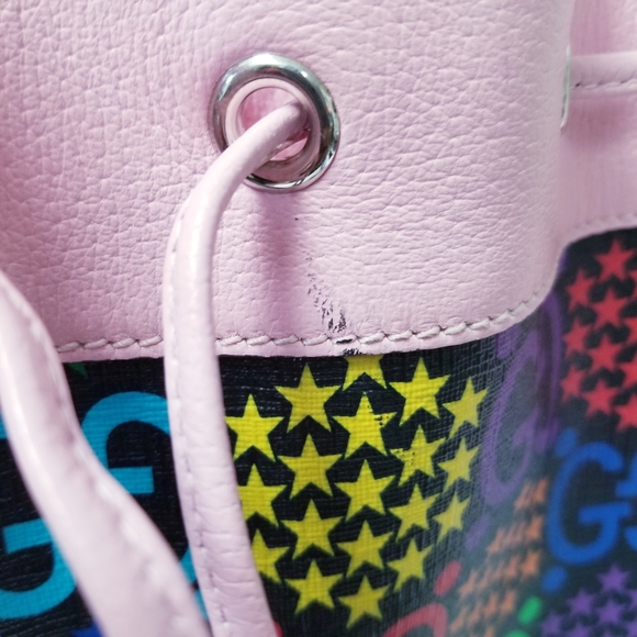 Gucci Pink and Multicolor GG Shoulder Bag - Picture 6 of 9